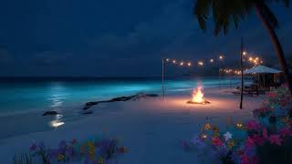 Drift Into a Peaceful Ocean Dream 🌊 Cozy Firelight & Soothing Wave Sounds