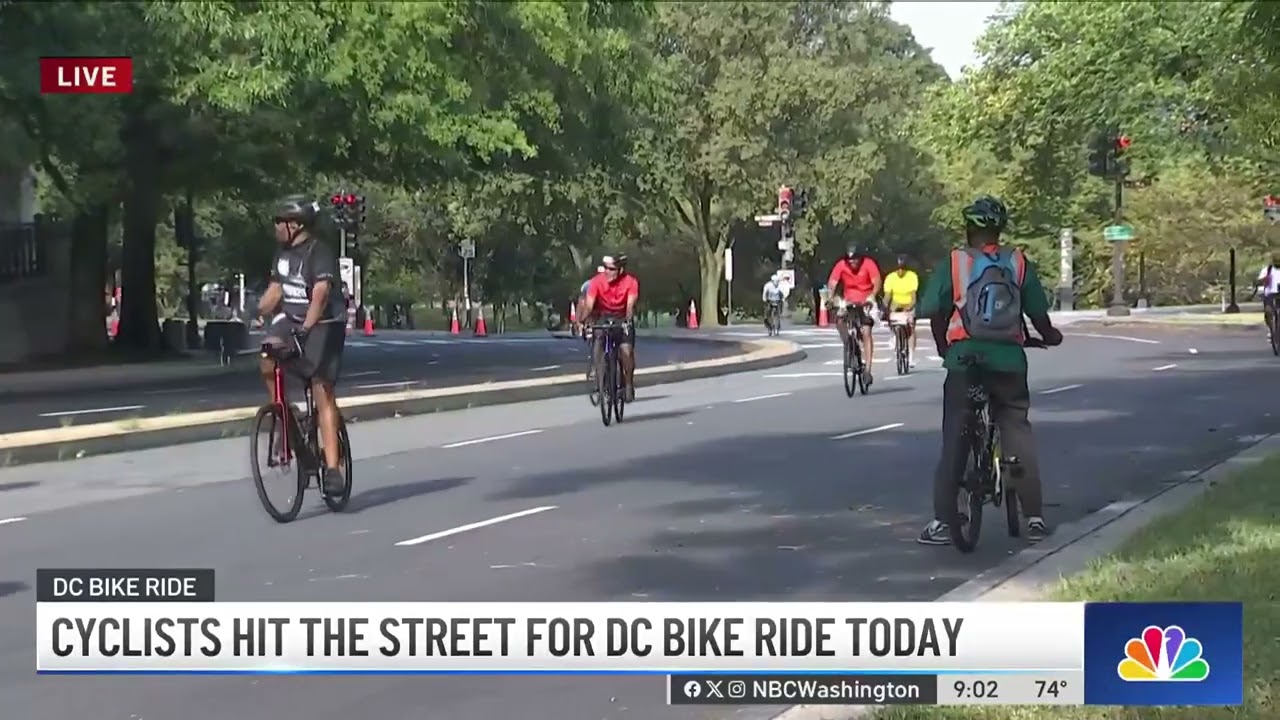 Thousands of cyclists take over streets for DC Bike Ride NBC4 Washington 