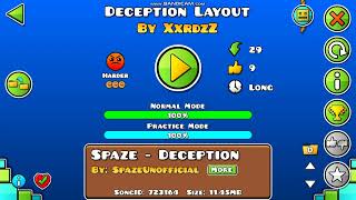 Deception Layout by: XxRDzZ (Niveles de subs)(GeometryDash)