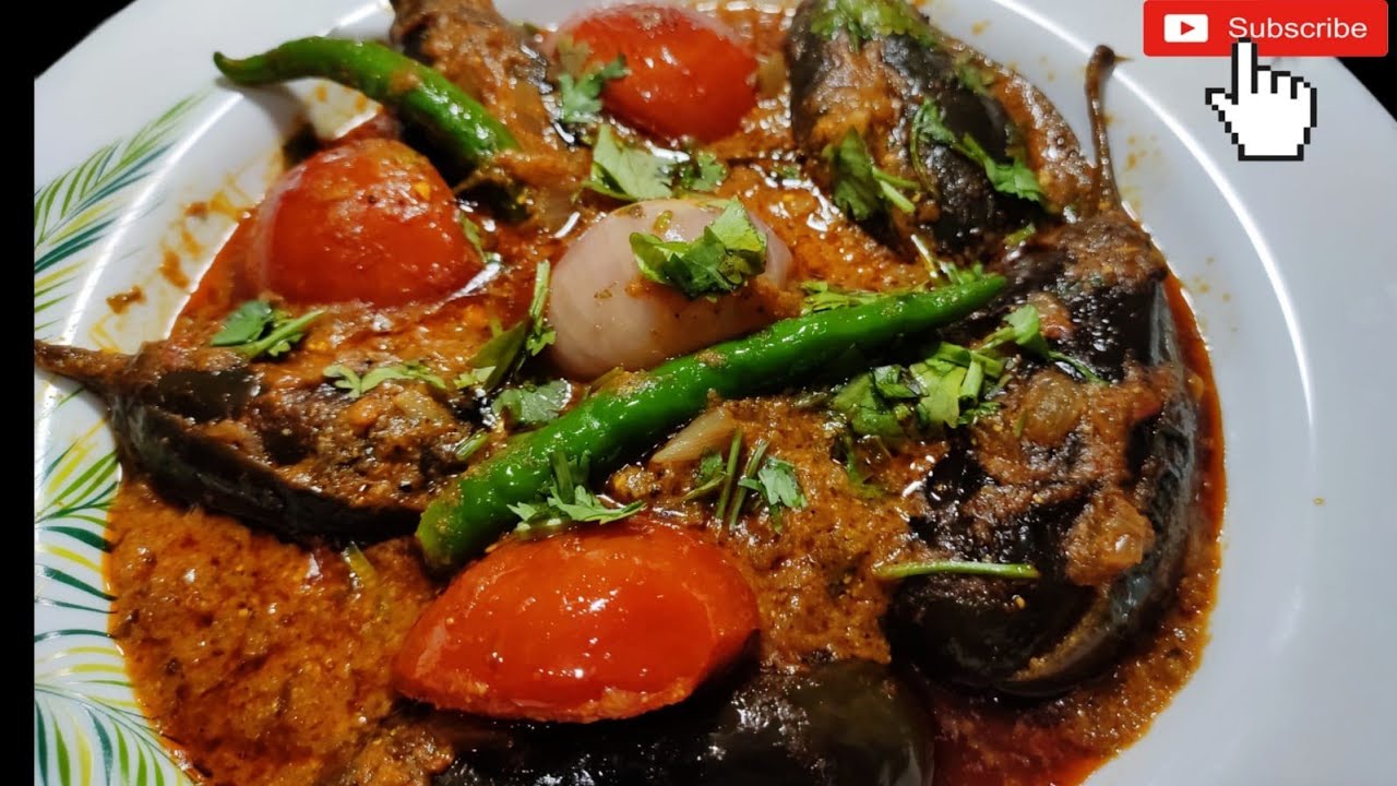 Hyderabadi Bharwa Bhagare Baingan Stuffed Brinjal Curry Food and