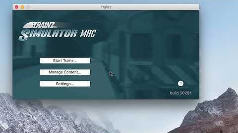The Trainz Simulator Mac launch window
