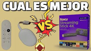 Cuál es mejor TV Box 2024 Comparativa Chromecast 4k Google TV vs Roku Streamig Stick 4k HDR 3820MX