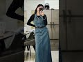 Denim Dress For Winter Classic Look Denim Koreanfashion Outfitideas