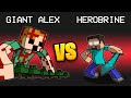Herobrine vs giant alex mod in among us