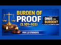 Burden of Proof (Sections 101–103) | Onus vs Burden Explained | Evidence Act