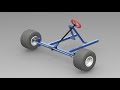 Gokart steering mechanism model working animation in solidworks