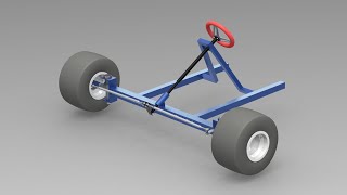 Go-kart Steering Mechanism (Model) Working Animation in Solidworks