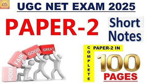 Ugc net short notes complete paper 2 in 100 pages | ugc net short notes for december 2025 exam