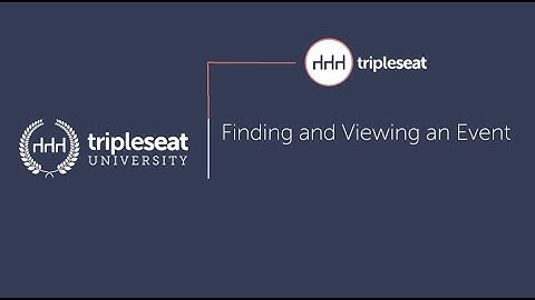 Finding and Viewing an Event (Level 1) - TSU