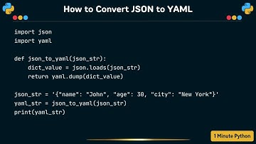 How to Convert JSON to YAML