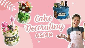 Satisfying Cake Decorating ASMR | Decorate 9 Cakes With Me in 50 Minutes! | [No Talking] [No Music]