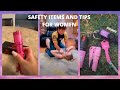 SAFETY ITEMS AND TIPS FOR WOMEN | Safety must have~ tiktok compilation 2020