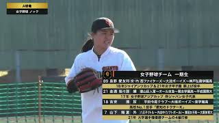 【春季キャンプ】女子野球チーム一期生4選手ノック【巨人】