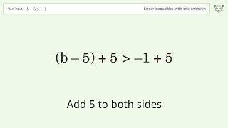 B5 Greater Than 1  Solve Linear Inequalities With One Unknown