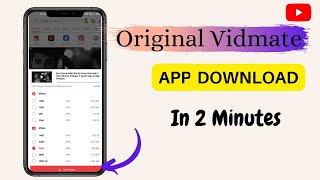 How To Download Vidmate App 2022 Original App Download Vinay Aryan.