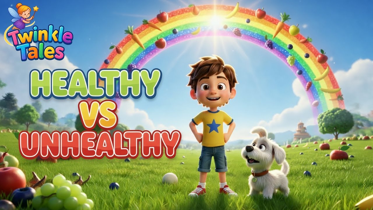 Healthy Vs Unhealthy | Learning Rhyme For Kids | Twinkle Tales