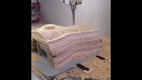 Large cnc gantry milling machine making wooden pattern for casting industry