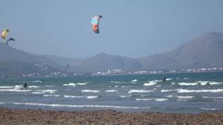 www edmkpollensa com kitesurfing lessons in mallorca in May wind in mallorca foilboard and kites in