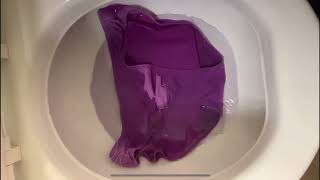 Girl Flushes A Big Pair Of Her Purple Panties Down The Toilet At School Big Wet Underwear