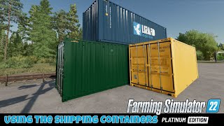 Farming Simulator 22 Platinum Edition | How to Use the Shipping Containers - A Tutorial / Guide screenshot 5