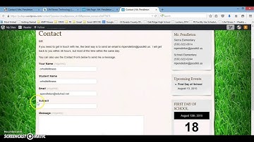 Contact Form and Adding an Image in Wordpress (video #7)