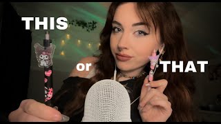 ASMR|  Let's Play This... or That! (decision making)