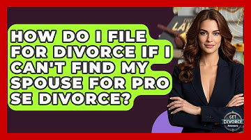 How Do I File For Divorce If I Can