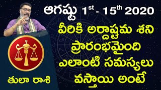 Tula Rasi August 1st - August 15th 2020 | Rasi Phalalu Telugu | Mantha Suryanarayana Sharma | Libra