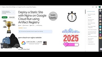 [NEW2025] Deploy a Static Site with Nginx on Google Cloud Run using Artifact Registry || #qwiklabs