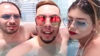 فيديو احمد حسن وزينب بالمايوه في حمام السباحه كامل
