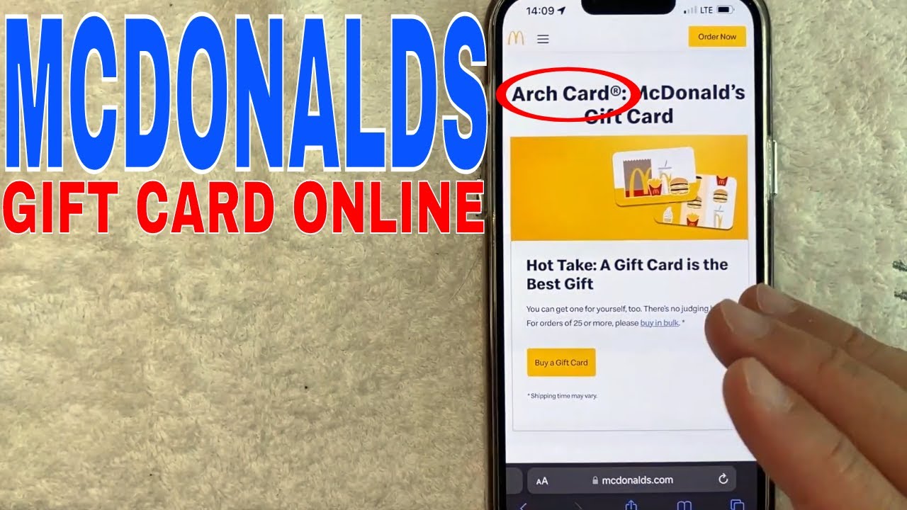 McDonald's Gift Card