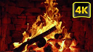 FIREPLACE 4K TV UltraHD  Burning Fireplace & Crackling Fire Sounds for Relaxing, Sleeping