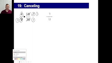 Saxon Math - Pre-Algebra 1/2: 3rd Edition (Lesson 19) - Multiplying & Dividing Fractions, Canceling