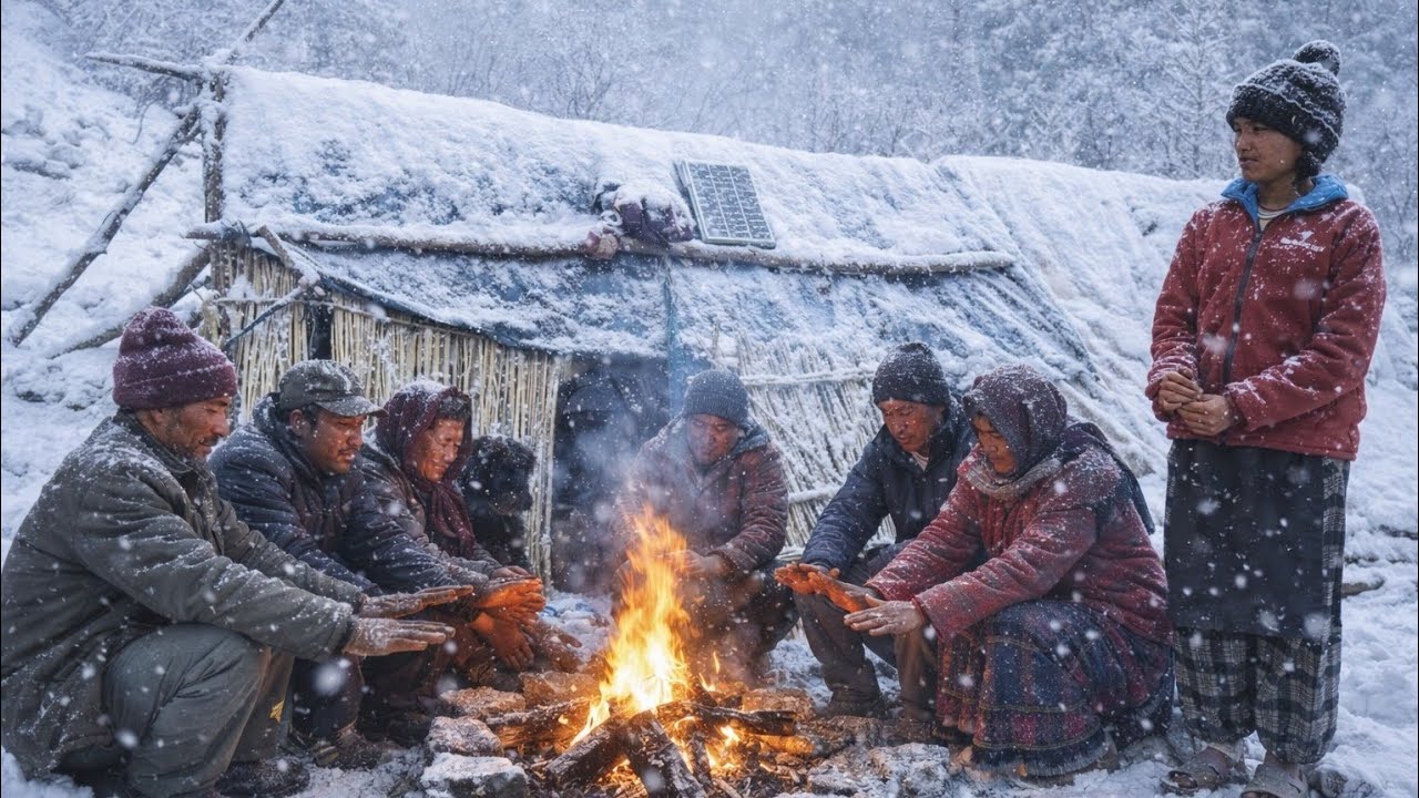 Inside Nepal’s Rural Village Life|Local Kitchen|TraditionalCook|shepherd Life|Heavy Rain faill' Time