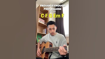 Thumbnail of Post Malone - Enough Is Enough (YU Easy Guitar Tutorial) #Shorts