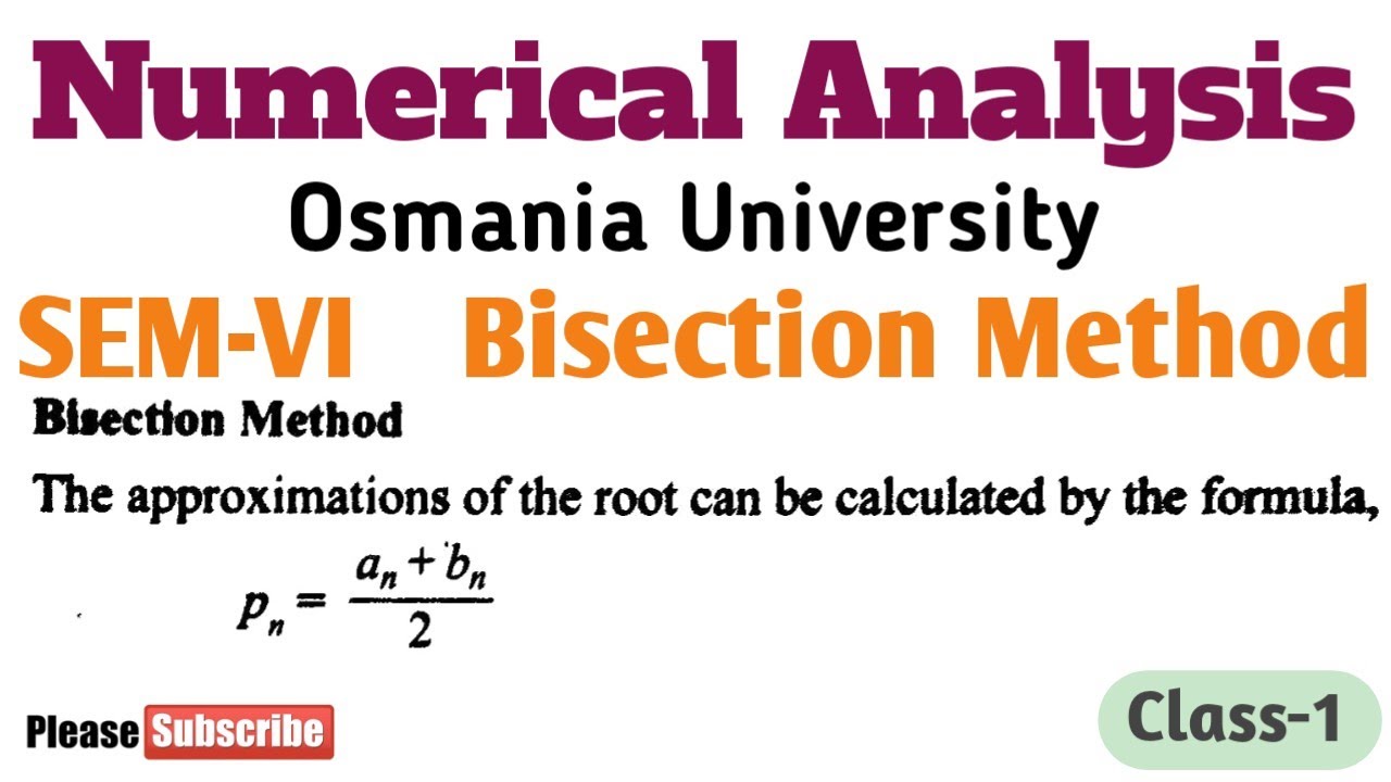 Procedure to find root of a given polynomial by using bisection method ...