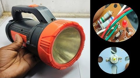 kisan torch ko kaise theek karen || led torch ko kaise thik karen || rechargeable led torch repair