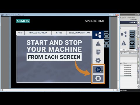 How to Add a Start and Stop Button to Your TIA Portal HMI Template (2-6)
