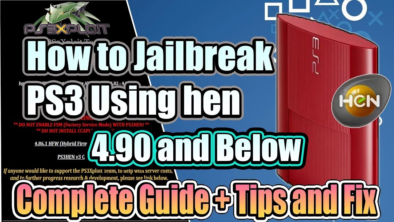 Jailbreak PS3 Using Hen Alternate Host 4.90 and Below