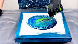 Northern Lights~Not Your Average Ring Pour~Acrylic Pouring~Abstract Art~266