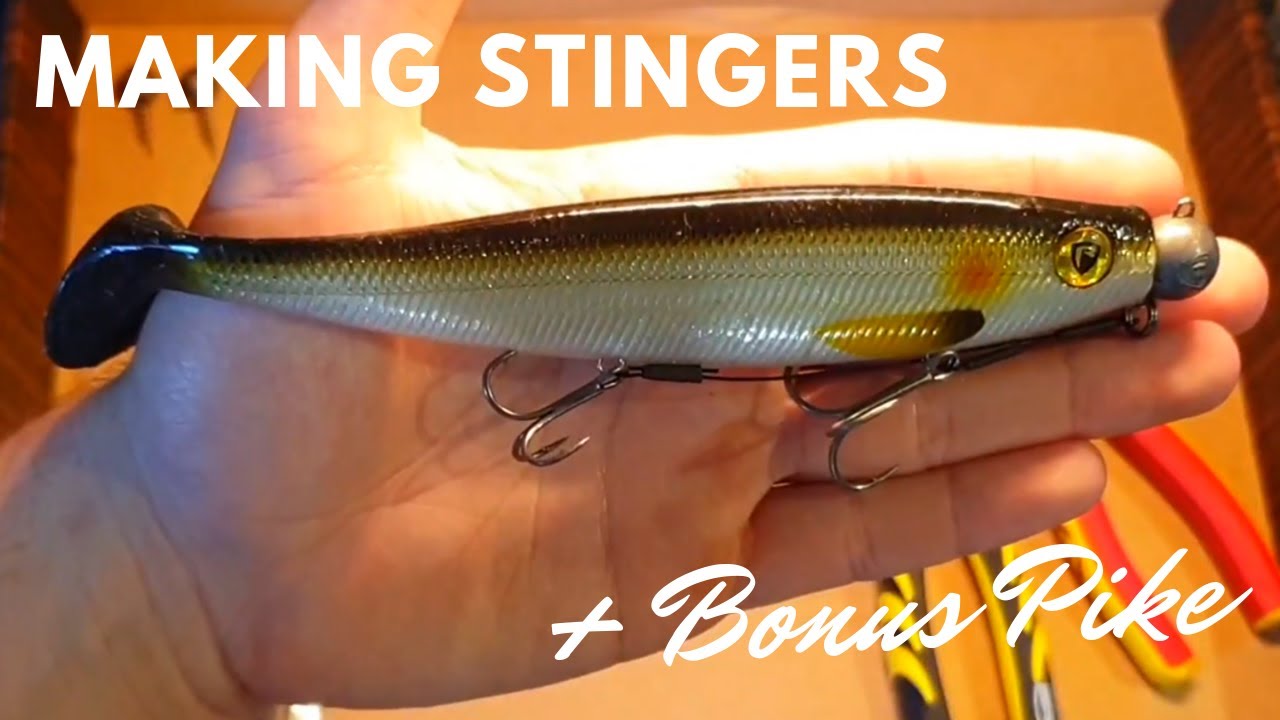 PIKE Fishing - How to make a stinger (rig soft plastic shad baits