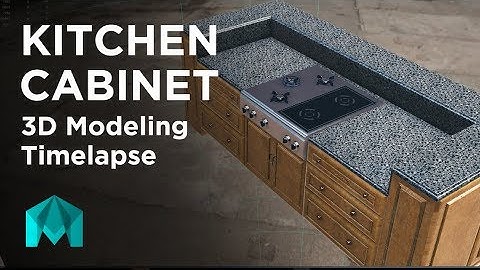 Kitchen Cabinet - 3D Modeling Timelapse in Maya 2019 [PART 1]