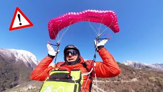 What Happens If SEMI-CLOSED Cell Paraglider COLLAPSE? La Mouette Collapse TEST