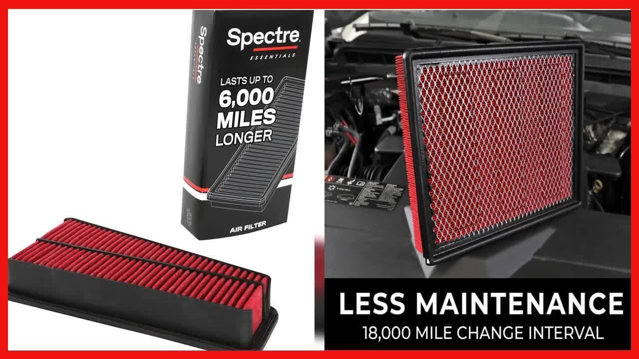 Spectre Essentials Engine Air Filter Premium, 50Percent Longer Life