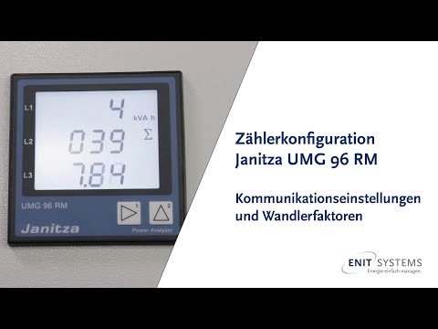 Zählerkonfiguration Janitza UMG 96 RM // Kommunikationseinstellungen und Wandlerfaktoren