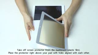 Tutorials video of film installation & Bubble free for PERFECTSIGHT iPad eye care screen protector screenshot 4