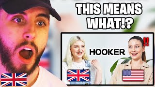 Brit Reacts to British Words That Are RUDE in America!