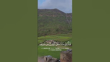 {هَٰذَا خَلْقُ اللَّهِ فَأَرُونِي مَاذَا خَلَقَ  الَّذِينَ  مِن  دُونِهِ ۚ} ايه من سورة[لقمان:11]