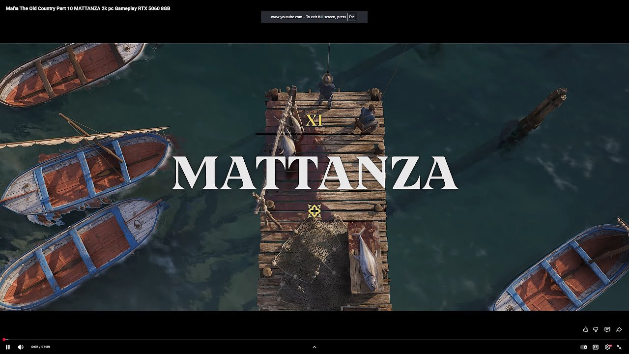 Mafia The Old Country Part 11 MATTANZA 2k pc Gameplay RTX 5060 8GB