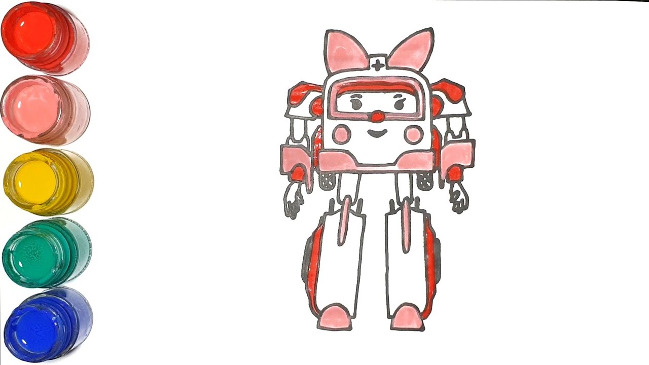  Cara Menggambar Robocar Poli  Amber Mudah Edukasi 